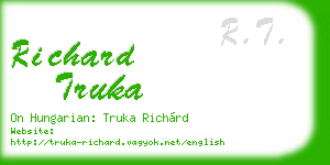 richard truka business card